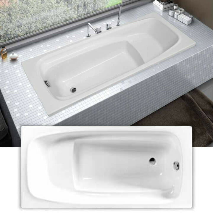 Bath with hot sale seat built in