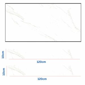 satvario ice 60x120 cut and making tile skirting 10x120cm, side edge curved and polished