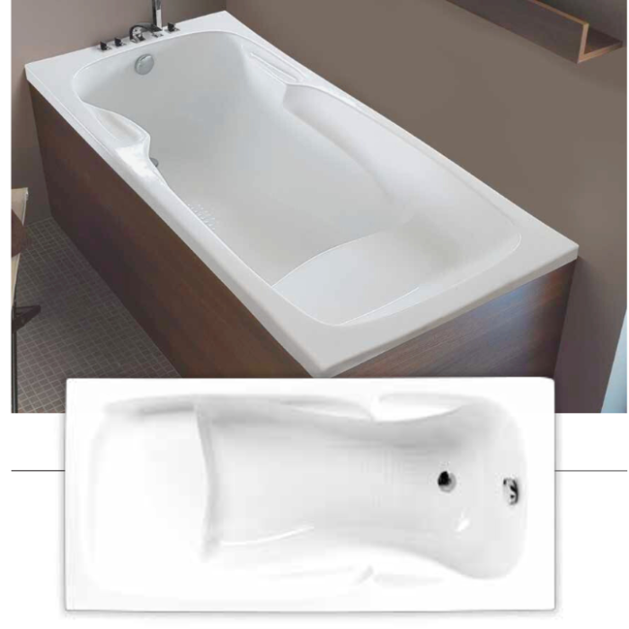 bathtub with seat