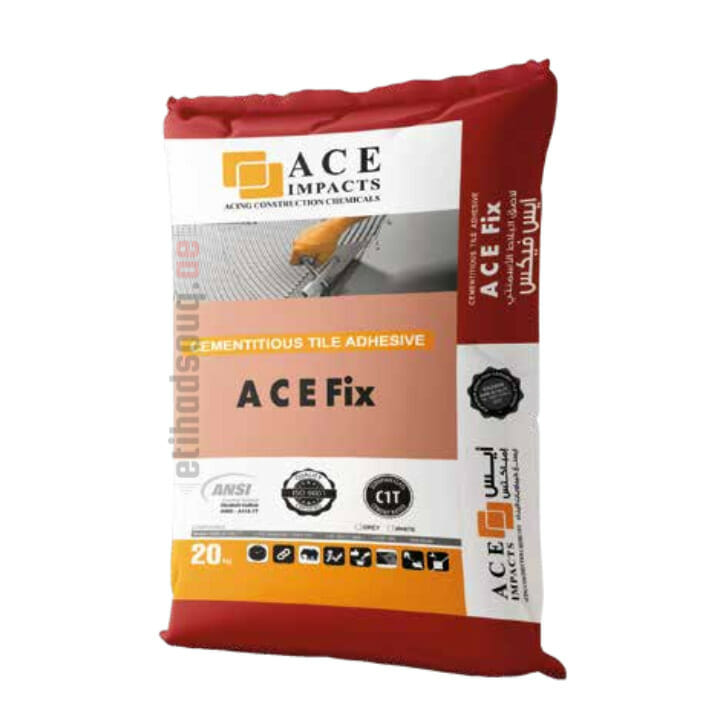 A C E Fix Adhesive is a cementitious thin-bed polymer based adhesive designed for the installation of ceramic tile on the floor and wall in interior areas