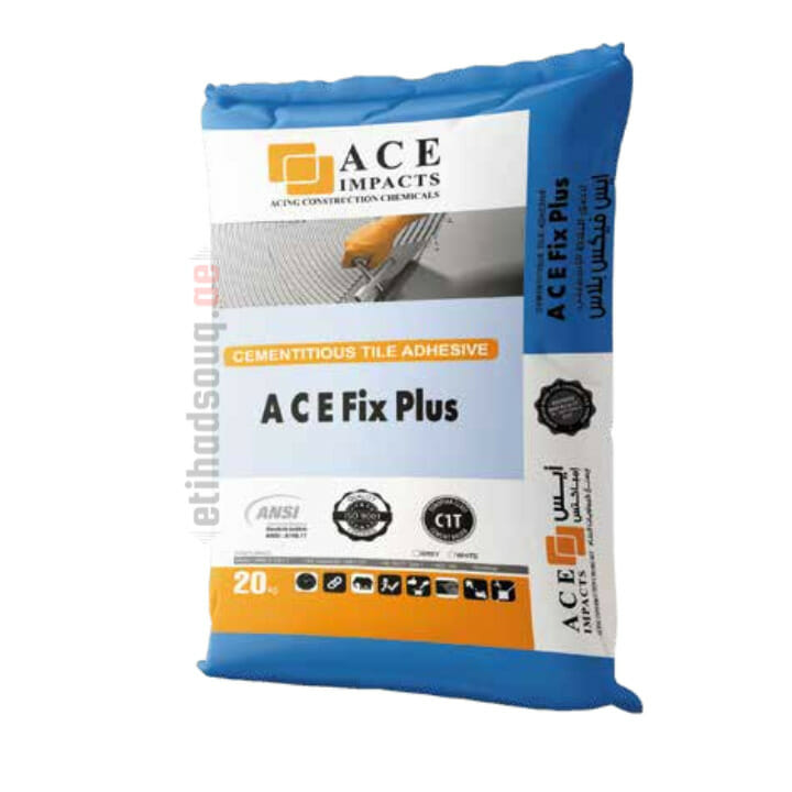 A C E Fix Plus is a polymer-modified cement-based quick set tile adhesive