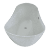 Serenity in Soak: 170x80cm Matte White Freestanding Bathtub