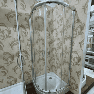 Shower enclosure chrome color