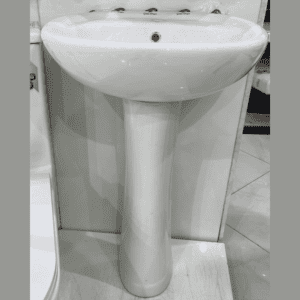 Pedestal washbasin white color
