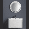 Round mirror bathroom cabinet