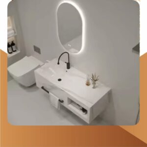 Basin cabinet with mirror