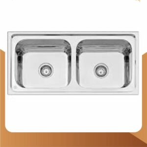Double bowl kitchen sink