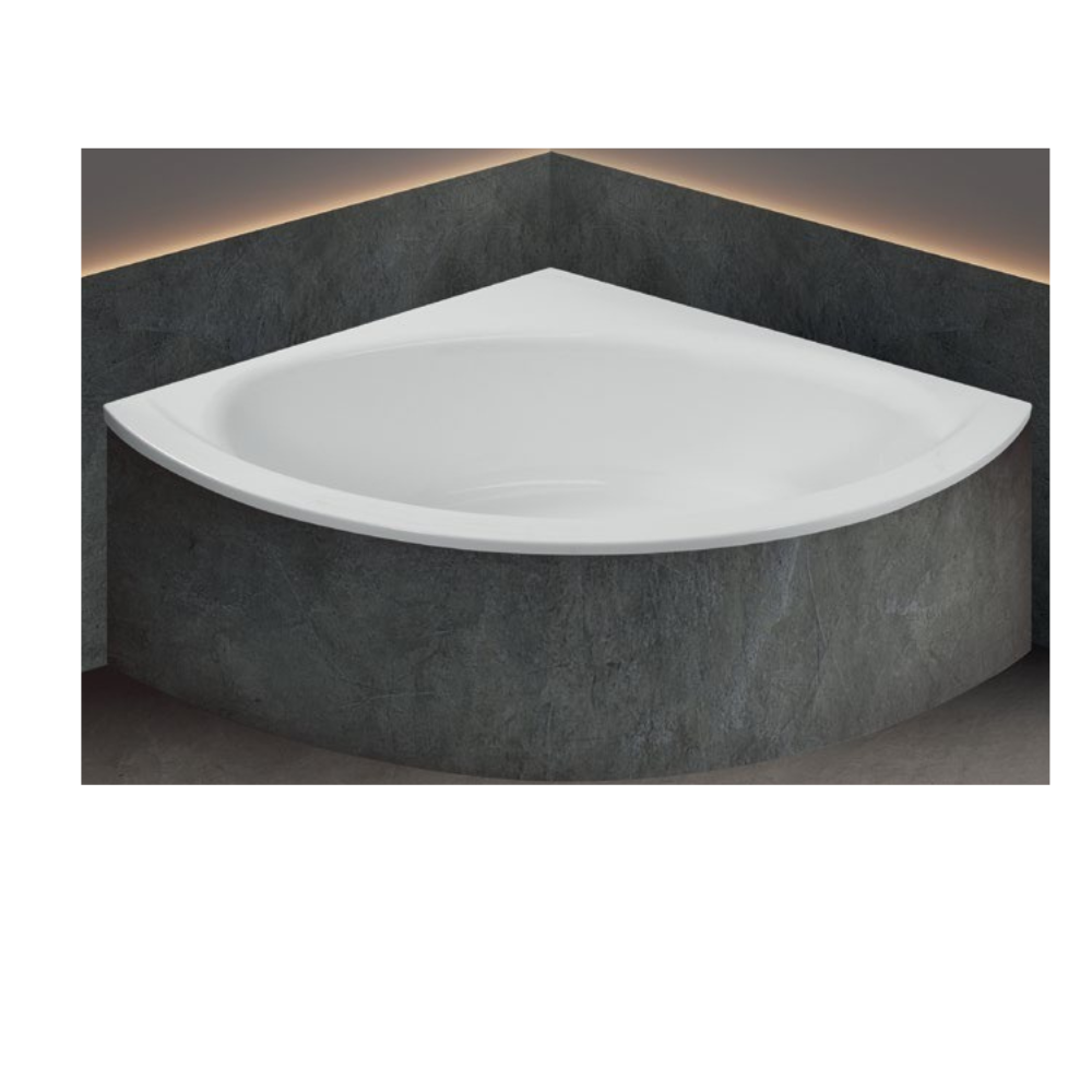 kim acrylic corner bathtub size 140x140 cm