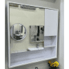 White bathroom cabinet with storage model 3055 80 size 80x48cm