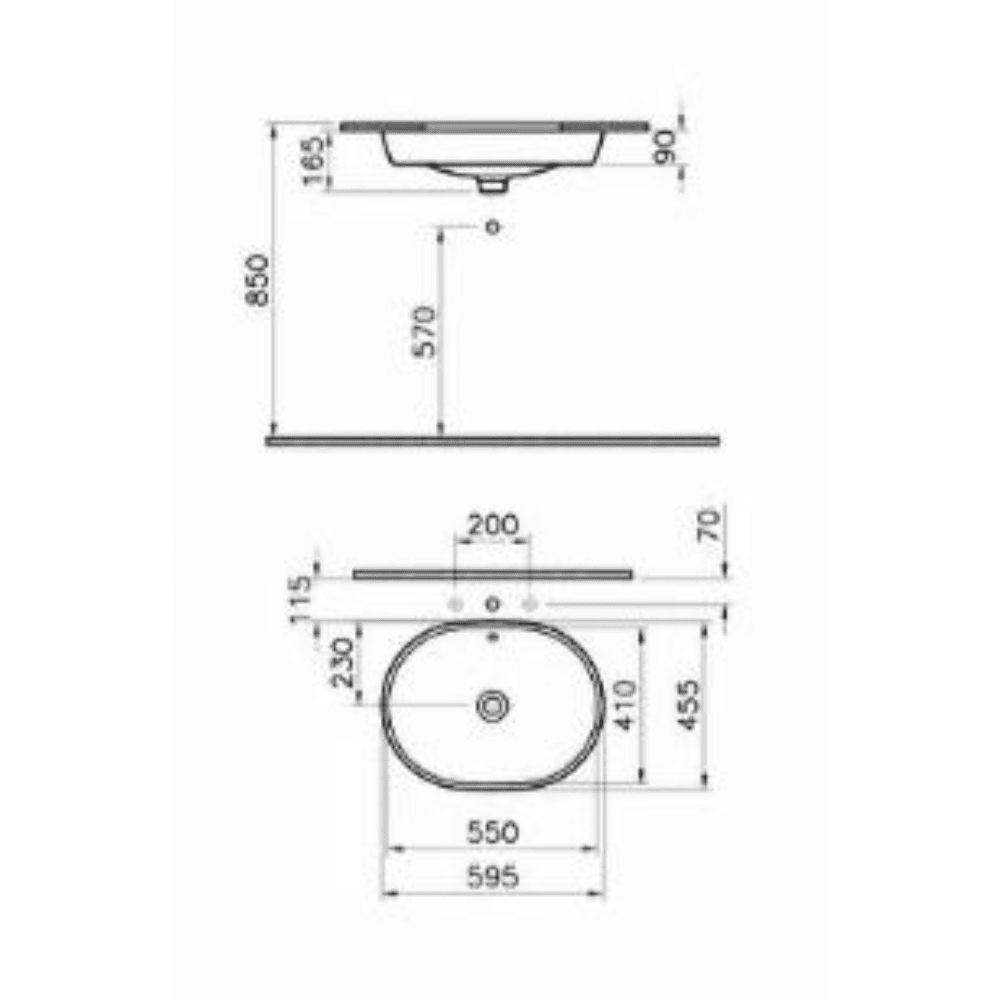 Undercounter washbasin