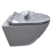 Wall hung toilet grey size 49x36x34 cm