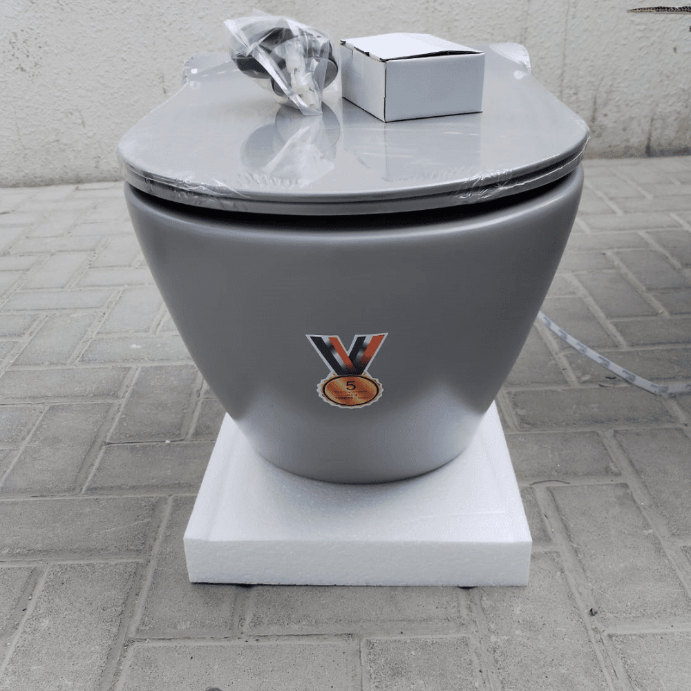 Wall hung toilet grey size 49x36x34 cm