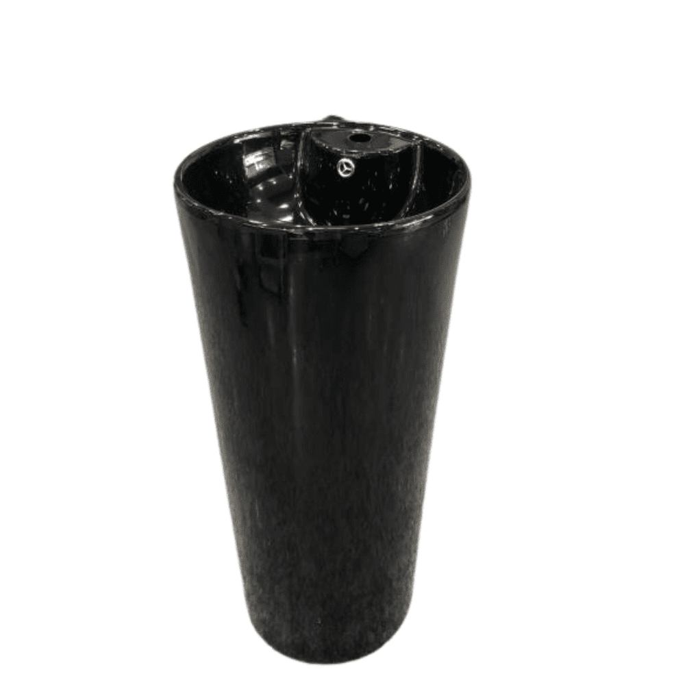 Black freestanding washbasin size 415x415x835mm