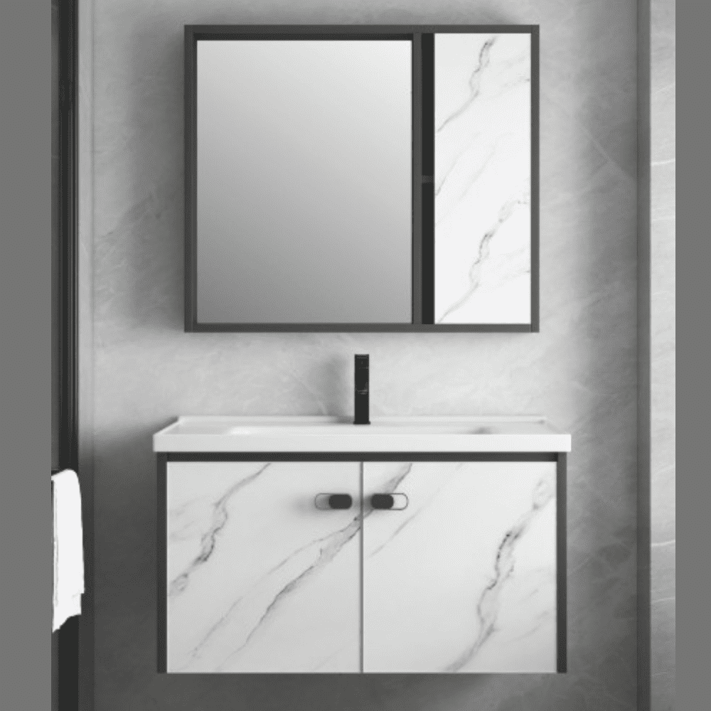 Bathroom cabinet with mirror and storage 6599 size 80x47cm 60x47cm