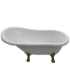 Modern freestand acrylic bathtub with gold color leg