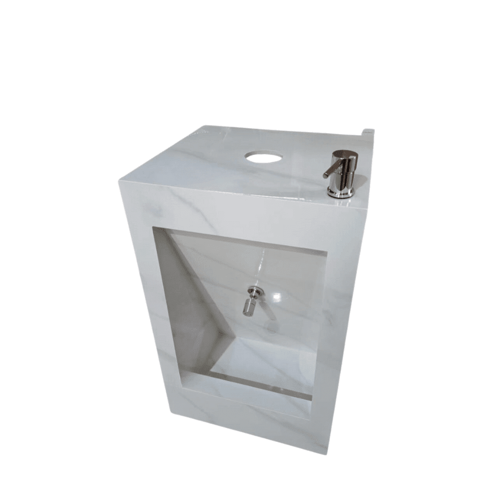 Floor standing wall mounted basin