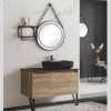 Bathroom cabinet with hanging mirror size 100x50cm M317