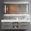 Bathroom cabinet with led mirror and storage M857 size 120x50cm