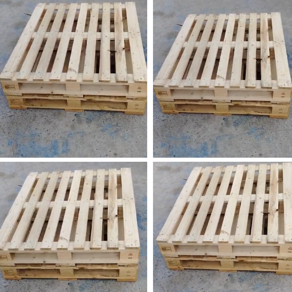 2 pieces high-quality wooden pallet, sized at 100x120 cm