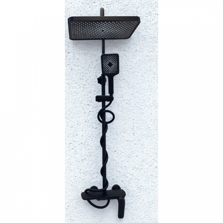 Black matte shower defino