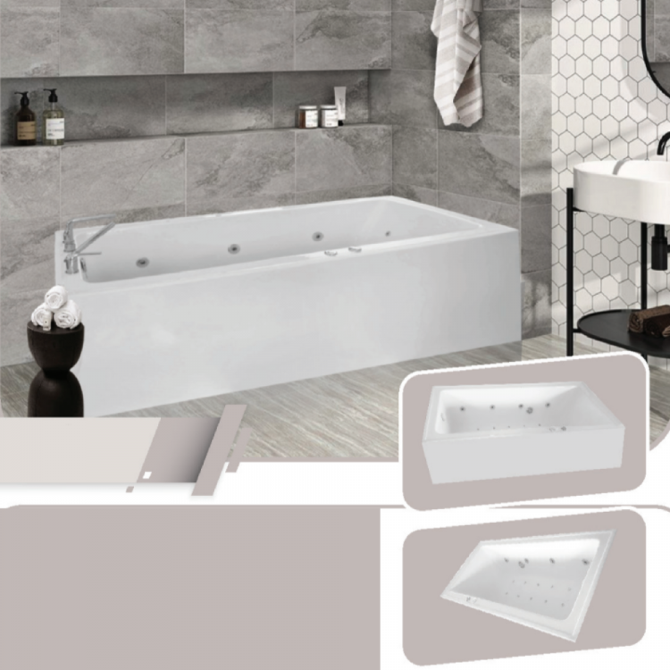 Eden Acrylic Freestanding Jacuzzi Bathtub – Glossy Finish