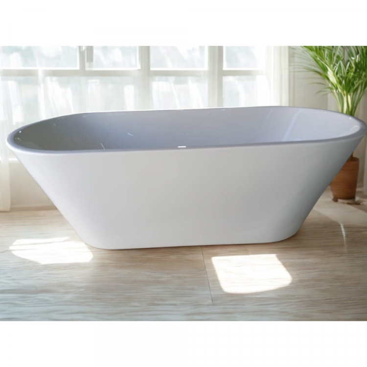Farah Acrylic Bathtub – 180x80 cm – White Glossy